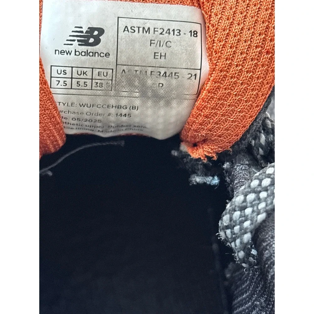 New Balance Fresh Foam Cremorne Womens 7.5 Black Work Shoes WUFCCEHBG Safety Toe